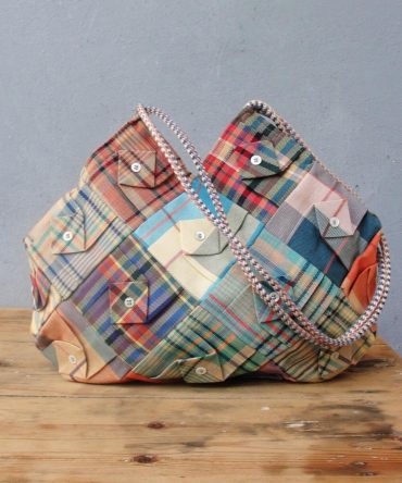 Meadow Plaid Patchwork Shoulder Bag